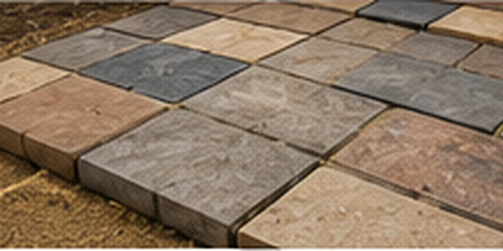 Illustrated garden paving, edging and gravel