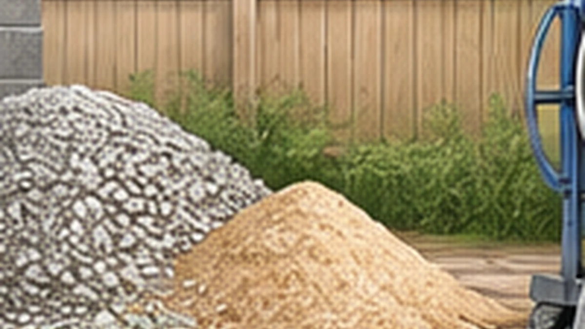 Illustrated paving and aggregate landscaping work